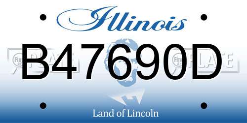 B47690D Illinois License Plate