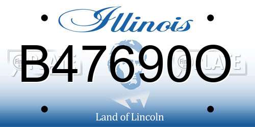 B47690O Illinois License Plate