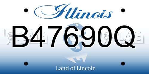 B47690Q Illinois License Plate