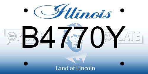 B4770Y Illinois License Plate