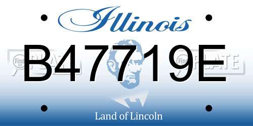 B47719E Illinois License Plate