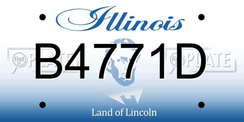 B4771D Illinois License Plate