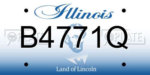 B4771Q Illinois License Plate