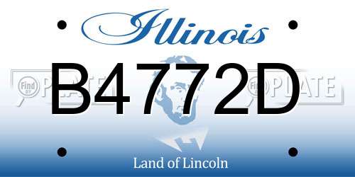 B4772D Illinois License Plate