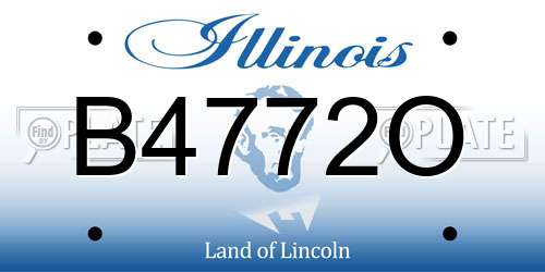 B4772O Illinois License Plate