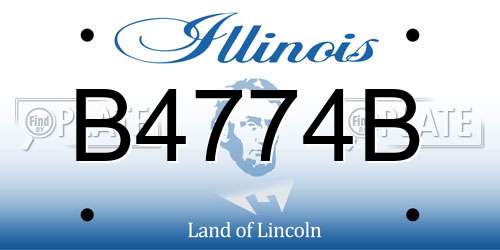 B4774B Illinois License Plate