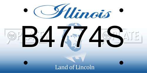 B4774S Illinois License Plate