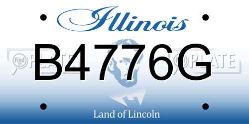 B4776G Illinois License Plate