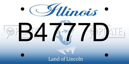 B4777D Illinois License Plate