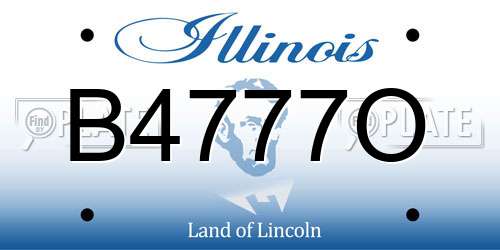 B4777O Illinois License Plate