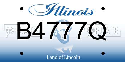 B4777Q Illinois License Plate
