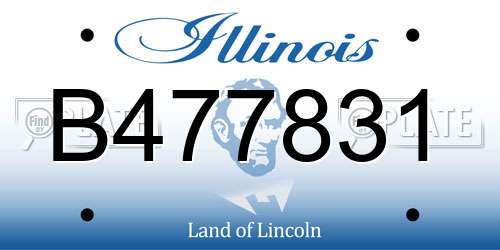 B477831 Illinois License Plate