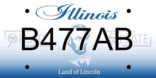 B477AB Illinois License Plate