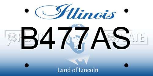 B477AS Illinois License Plate