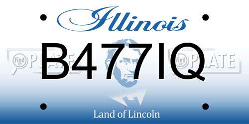 B477IQ Illinois License Plate