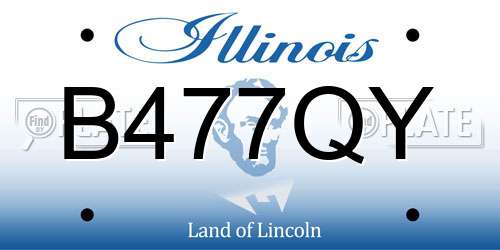 B477QY Illinois License Plate