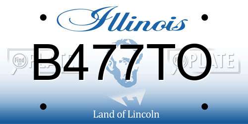 B477TO Illinois License Plate