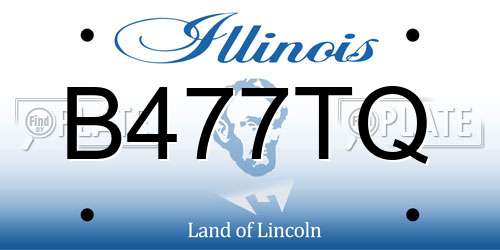 B477TQ Illinois License Plate