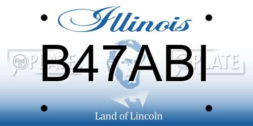 B47ABI Illinois License Plate