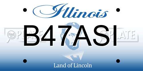 B47ASI Illinois License Plate