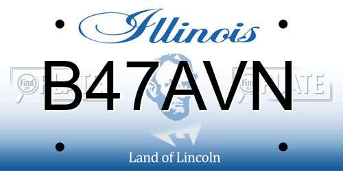 B47AVN Illinois License Plate