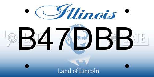 B47DBB Illinois License Plate