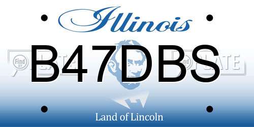 B47DBS Illinois License Plate