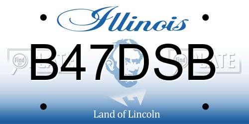 B47DSB Illinois License Plate