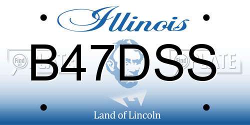 B47DSS Illinois License Plate