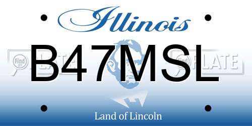 B47MSL Illinois License Plate