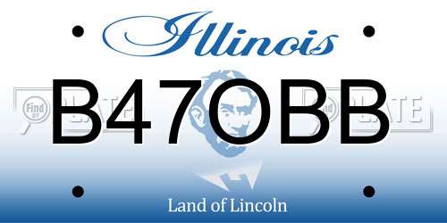 B47OBB Illinois License Plate