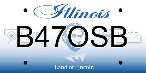 B47OSB Illinois License Plate