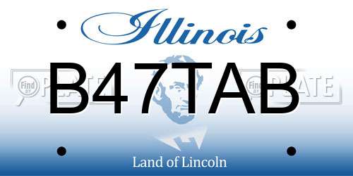 B47TAB Illinois License Plate