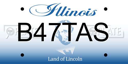 B47TAS Illinois License Plate