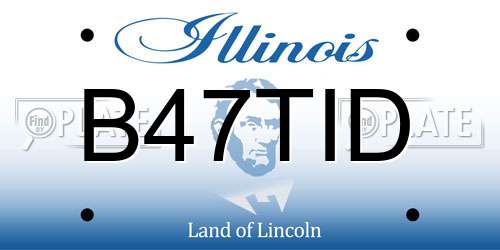 B47TID Illinois License Plate