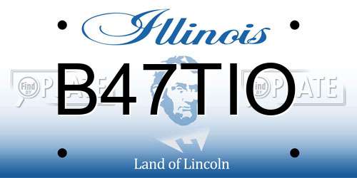 B47TIO Illinois License Plate
