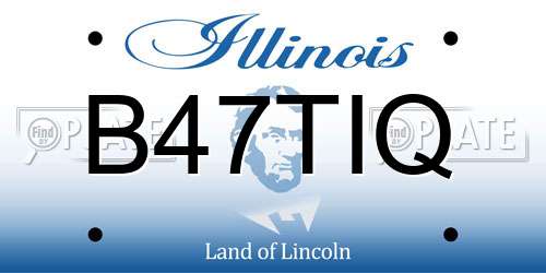 B47TIQ Illinois License Plate