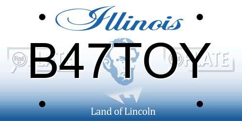 B47TOY Illinois License Plate
