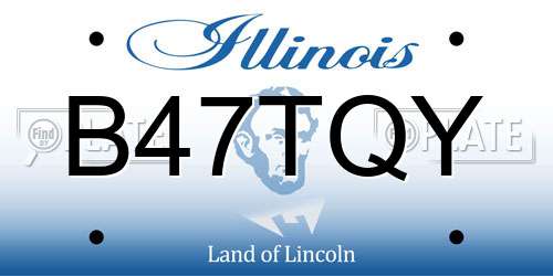 B47TQY Illinois License Plate