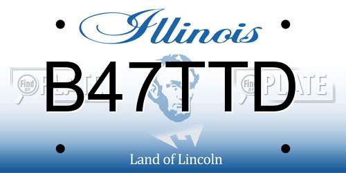 B47TTD Illinois License Plate