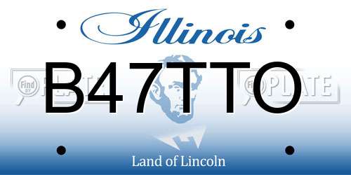 B47TTO Illinois License Plate