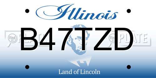 B47TZD Illinois License Plate