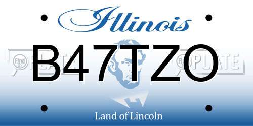 B47TZO Illinois License Plate