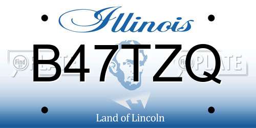 B47TZQ Illinois License Plate