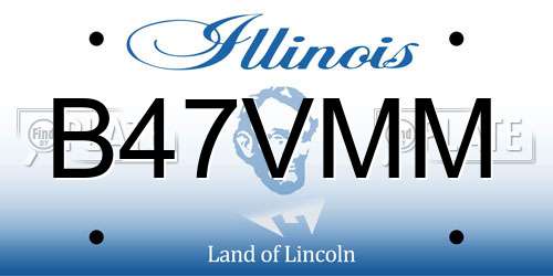 B47VMM Illinois License Plate