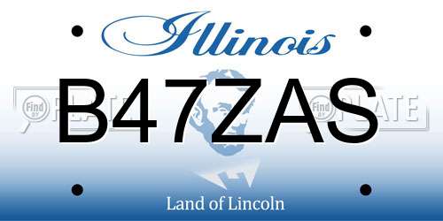 B47ZAS Illinois License Plate
