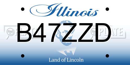 B47ZZD Illinois License Plate