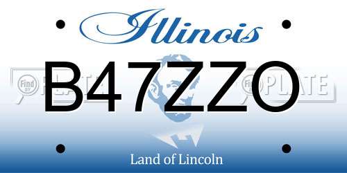 B47ZZO Illinois License Plate