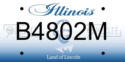B4802M Illinois License Plate