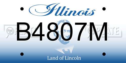 B4807M Illinois License Plate